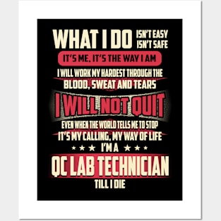 Qc Lab Technician What i Do Posters and Art